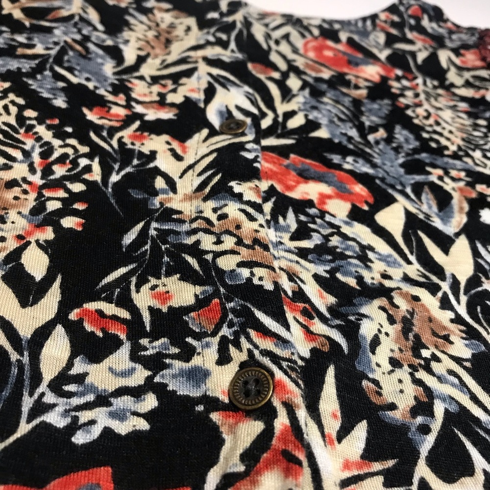 Lucky Brand Floral Ruffle Button Back Tank - Picture 7 of 7